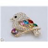 Image 1 : BIRD BROOCH 2" FILLED W/STONE & CRYSTAL
