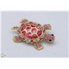 Image 1 : 2.5 INCHES PINK TORTOISE BROOCH