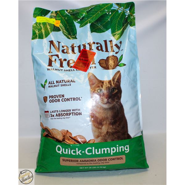 26LBS NATURALLY FRESH WALNUT SHELL CAT LITTER