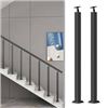 Image 1 : NEW SDFVSDF 2PCS BLACK STAIRS RAILING POSTS 37.4"