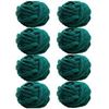Image 1 : NEW 8PK CHENILLE CHUNKY YARN 24 YARDS DARK GREEN