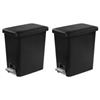 Image 1 : BRAND NEW 2 STERILITE 2.7 GAL STEP-ON WASTEBASKET