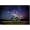 Image 1 : NEW MAYAN PYRAMID WALL ART CANVAS 36 X 24" 3PC