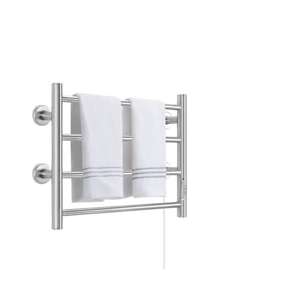 BRAND NEW 4 BAR ELECTRIC TOWEL RACK BRUSHED