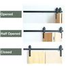 Image 1 : NEW WITH BOX DIYHD RUSTIC BLACK BIFOLD DOOR ROLLIN