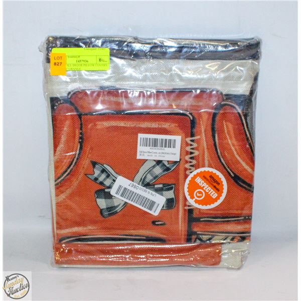 NEW FALL DECOR PILLOW COVERS 18" X 18" ORANGE