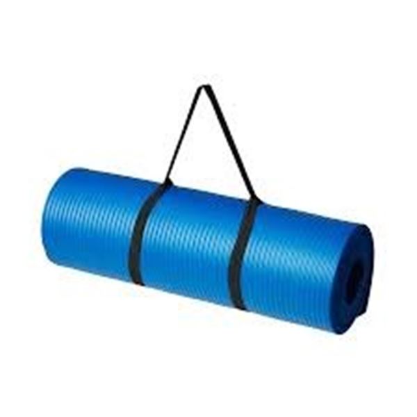 NEW AMAZON BASICS 1/2" EXTRA THICK YOGA MAT BLUE