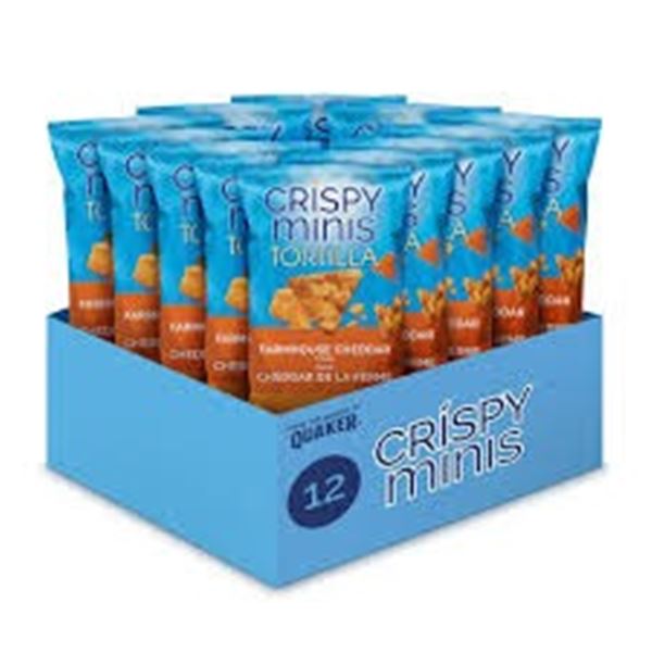 NEW 12 X 100G CRISPY MINIS FARMHOUSE CHEDDAR