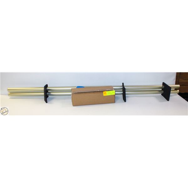 NEW 1" DIAMETER WINDOW CURTAIN ROD SET NICKEL