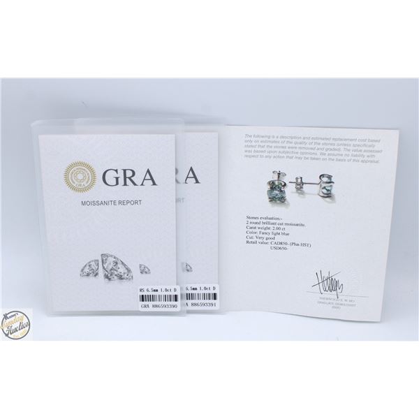 #3119-2.00 CT TW GRA CERTIFIED ROUND BRILLIANT CUT