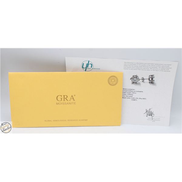 #3125-4.00 CT TW GRA CERTIFIED ROUND BRILLIANT CUT