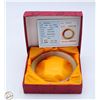 Image 1 : #3135-COLORED JADE BANGLE WITH FLORAL DESIGN WITH