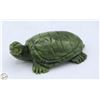 Image 1 : #3136-HAND CRAFTED GREEN JADE TORTOISE