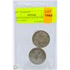Image 1 : TWO CANADIAN 1954 SILVER 50 CENT COINS