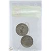 Image 2 : TWO CANADIAN 1954 SILVER 50 CENT COINS