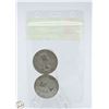 Image 2 : TWO CANADIAN 1954 SILVER 50 CENT COINS