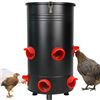 Image 1 : BRAND NEW METAL CHICKEN BARREL FEEDER