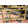 Image 1 : NEW METAL GOLDTONE WINERACK H-31.75" W-6" L-47.25"