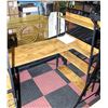 Image 1 : NEW ASSEMBLED METAL AND WOODTONE CORNER DESK