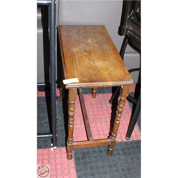 ANTIQUE WOOD GATE LEG ORNAMENTAL SIDE