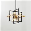 Image 1 : BRAND NEW OUKANING 8-LIGHT BLACK & GOLD MODERN LIG