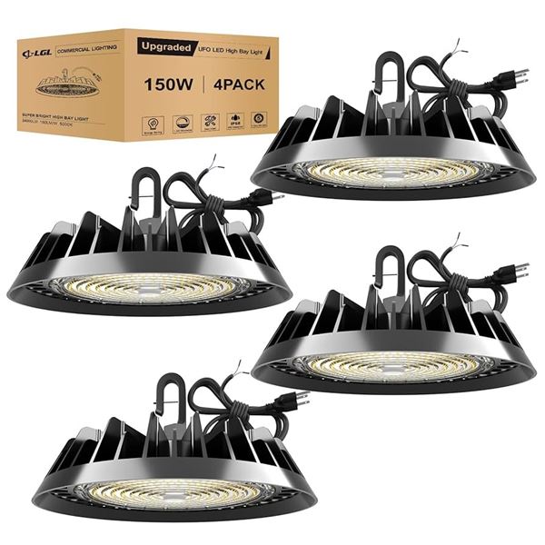 BRAND NEW SUPER BRIGHT LED HIGH BAY LIGHTS 4PK 150