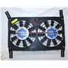 Image 1 : WORKING DUAL 12IN RADIATOR FAN 12 V 26 X 15IN
