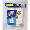 Image 1 : WHITE CREW SOCKS 12-16 SIZE 6-PACK FRUIT OF