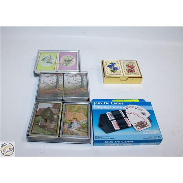 6 BOXES OF ASSORTED PLAYING CARDS