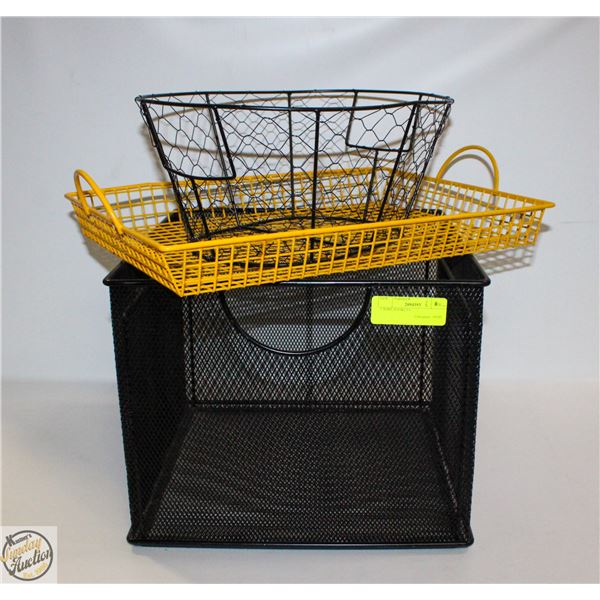 3 WIRE BASKETS