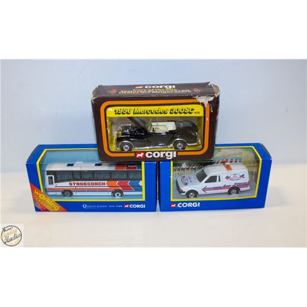 2 VINTAGE COLLECTOR CORGI WORKING FEATURES: #32603