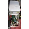Image 1 : 2 TIER STACKING BINS WITH CONTENTS INCLUDES