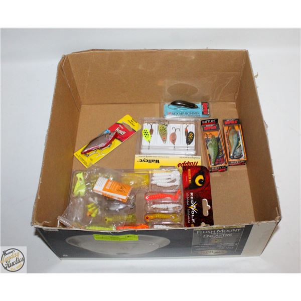 LOT OF NEW SEALED FISHING TACKLE INCL RAPALAS