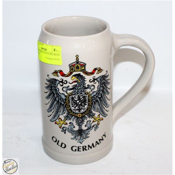 VINTAGE RARE STONEWARE BEER TANKARD