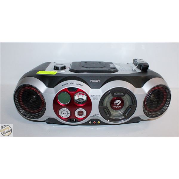 PHILIPS MP3-CD SOUND MACHINE,REMOTE,USB-PC LINK
