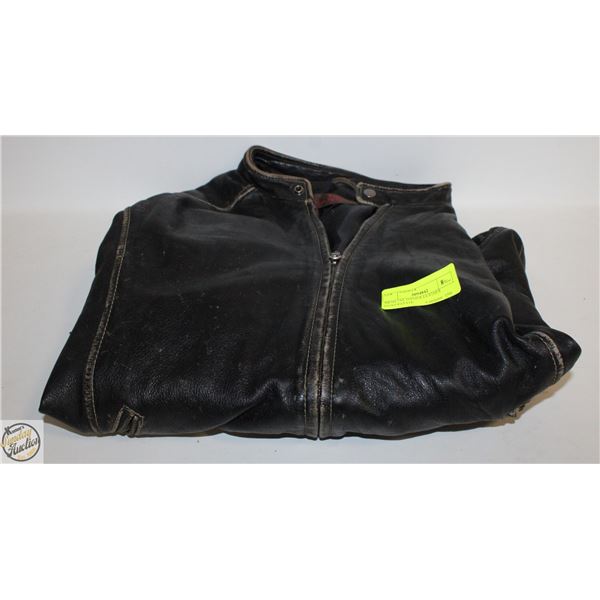 MENS 2XL DANIER LEATHER COAT-ESTATE