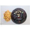 Image 1 : VINTAGE CHIEF HEAD & MR WIND WALL MASKS TOGETHER