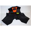 Image 1 : MENS L BLACK LEATHER BIKER VEST-ESTATE
