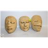 Image 1 : GARENG, PETRUK, SEMAR CARVED WOOD MASKS