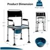 Image 2 : NEW 4 IN 1 FOLDING BEDSIDE COMMODE CHAIR