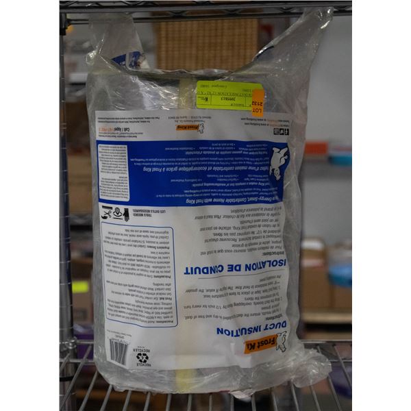 NEW DUCT INSULATION 12"X2 " X 15 FT LONG