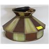 Image 1 : VINTAGE STAINED GLASS HANGING LAMP SHADE