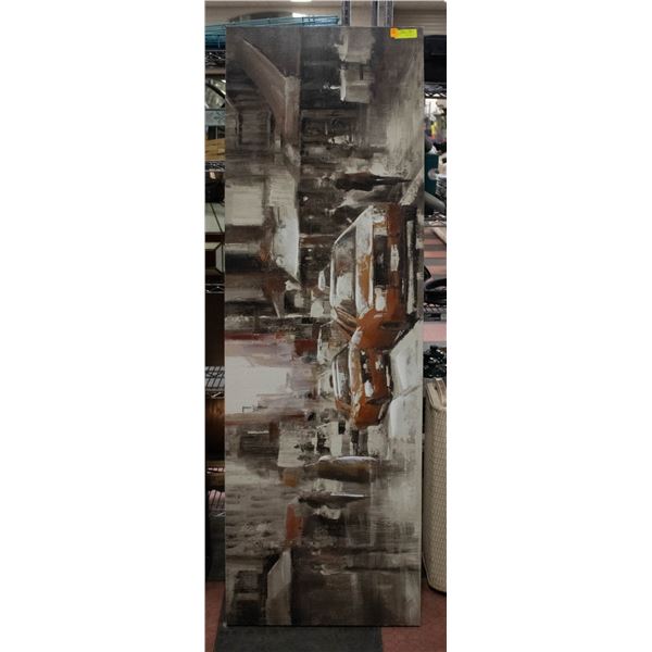 23" X 70" SNOWY CAB SCENE WALL ART CANVAS