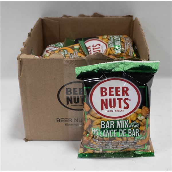 CASE W/12 BAGS BEER NUTS WASABI FLAVOUR BB 1/25