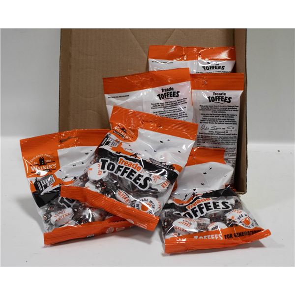 SIX BAGS OF WALKERS ENGLISH TOFFEE