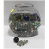 Image 1 : LARGE FISH BOWL FILLED WITH MARBLES,