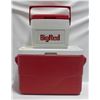 Image 1 : PAIR OF COOLERS LARGE + SMALL RED/WHITE