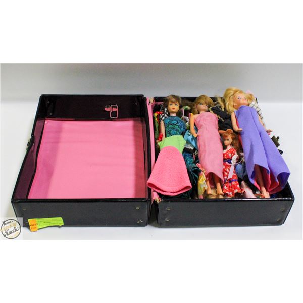 1965 BARBIE CASE FILLED WITH OLD BARBIES &
