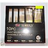 Image 1 : TOP WORKS 10PCS PAINT BRUSH SET