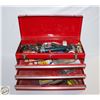 Image 2 : LARGE RED TOOLBOX WITH TOOLS